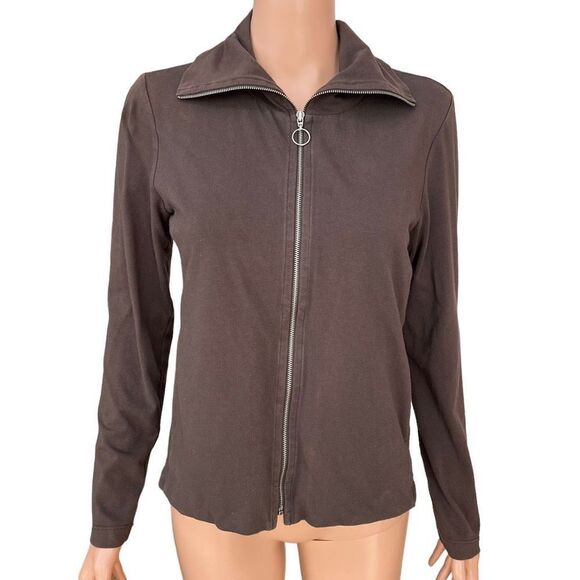 Eileen Fisher cotton blend stretch full zip cardigan size PP - Picture 1 of 9